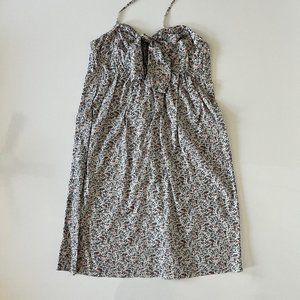J. Crew Floral Cotton Halter Dress w/ Removable Strap, Size XS (EUC)